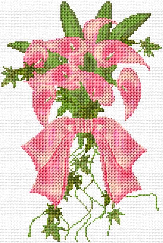 Lilies free cross-stitch pattern