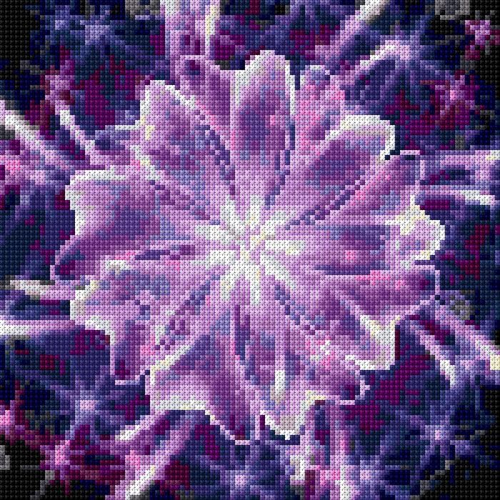 Flower free cross-stitch pattern