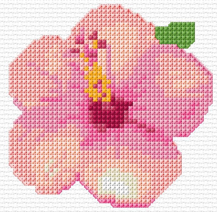 Flower free cross-stitch pattern