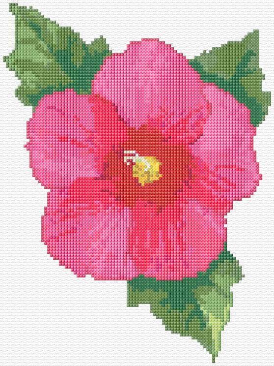 Rose of Sharon free cross-stitch pattern