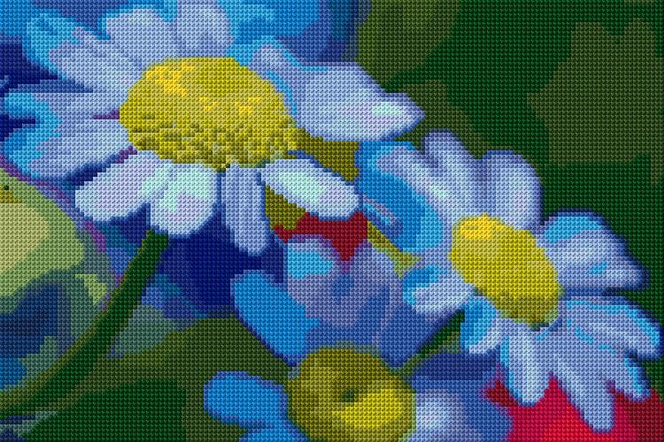 Flowers free cross-stitch pattern