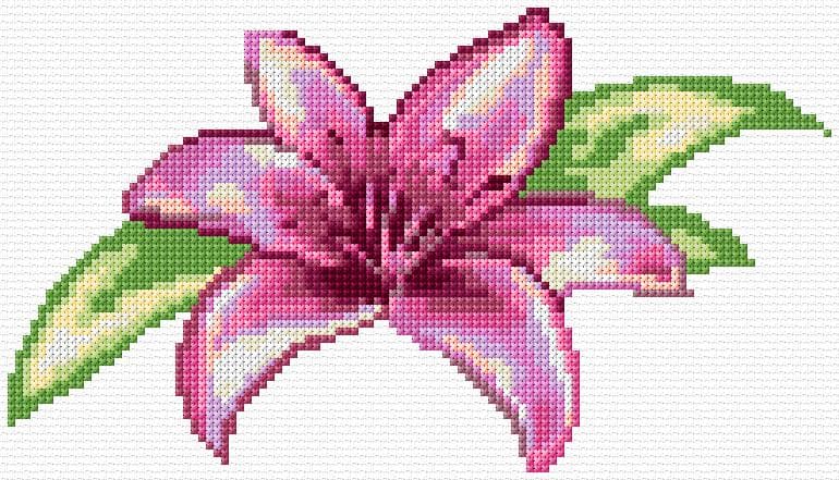 Flower free cross-stitch pattern