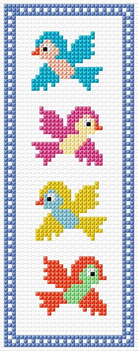 Bookmark free cross-stitch pattern