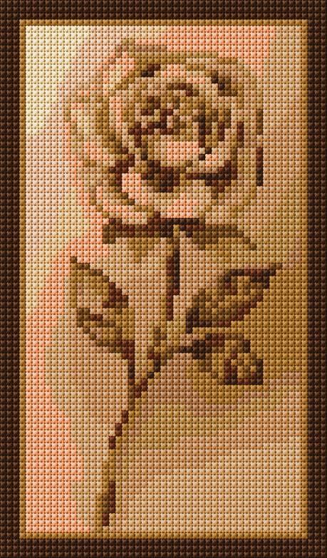 Rose free cross-stitch pattern