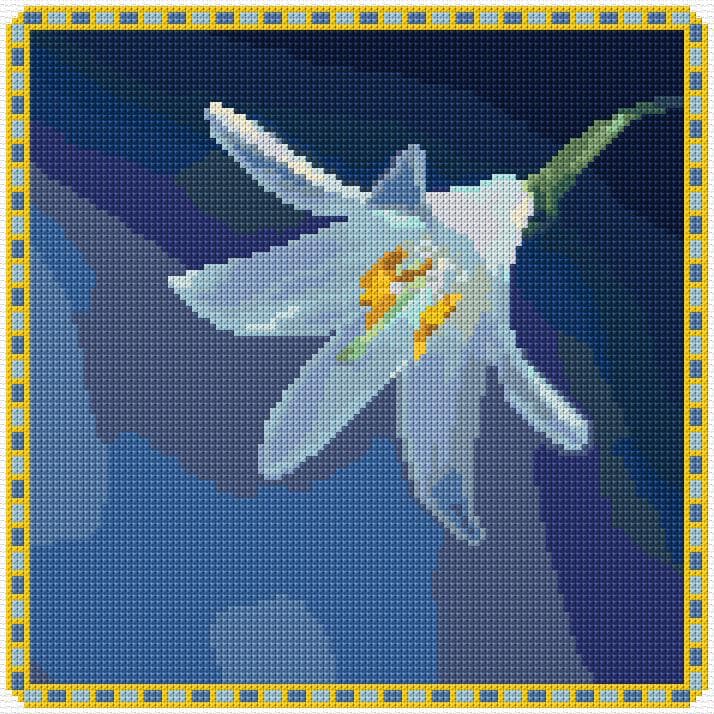 Lily free cross-stitch pattern