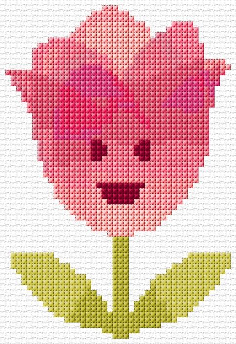 Tulip free cross-stitch pattern