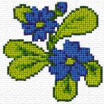 Small Blue Flower free cross-stitch pattern