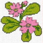 Small Pink Flower free cross-stitch pattern