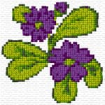Small Purple Flower free cross-stitch pattern