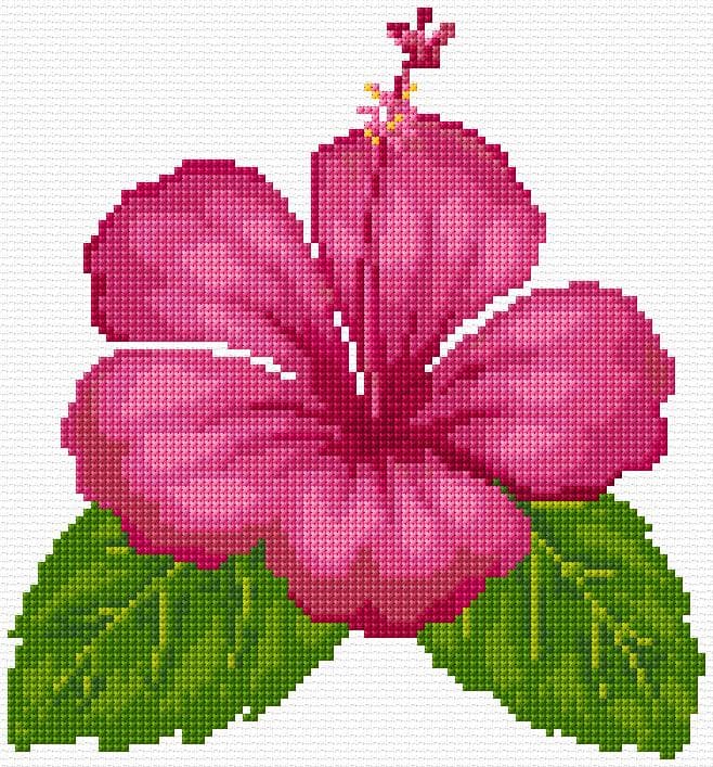 Flower free cross-stitch pattern