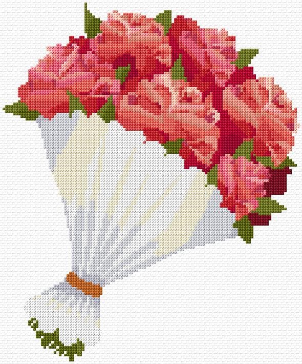 Bouquet free cross-stitch pattern
