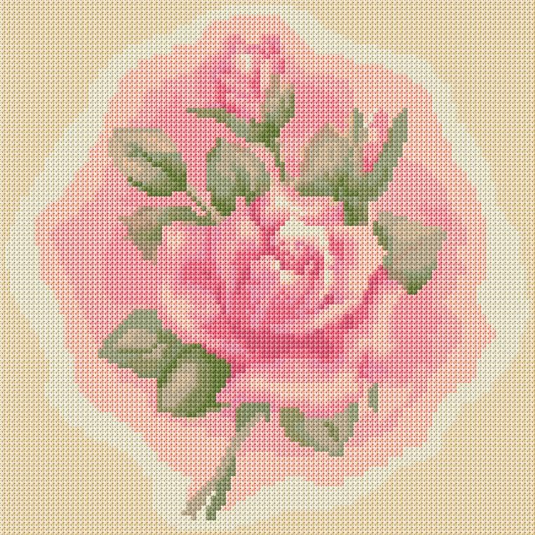 Roses free cross-stitch pattern