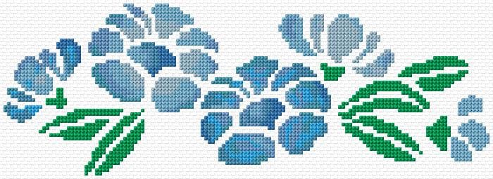 Flowers free cross-stitch pattern