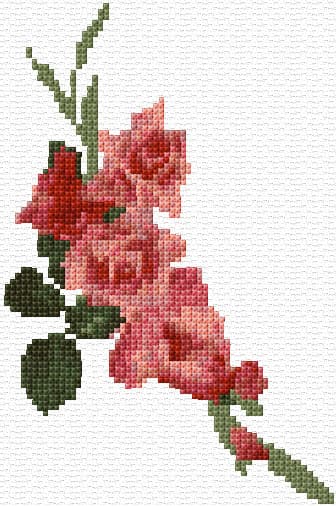 Flowers Vignette 2 free cross-stitch pattern