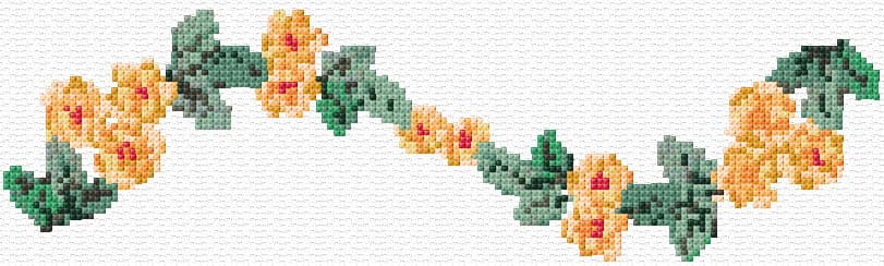 Flowers Vignette 5 free cross-stitch pattern