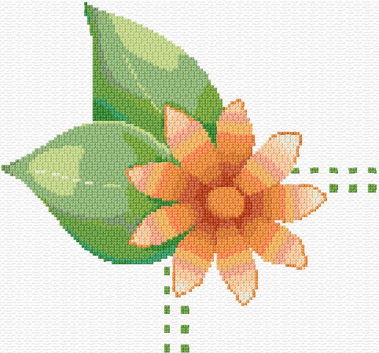 Floral Border 2 free cross-stitch pattern
