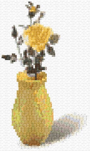 Rose in Vase free cross-stitch pattern