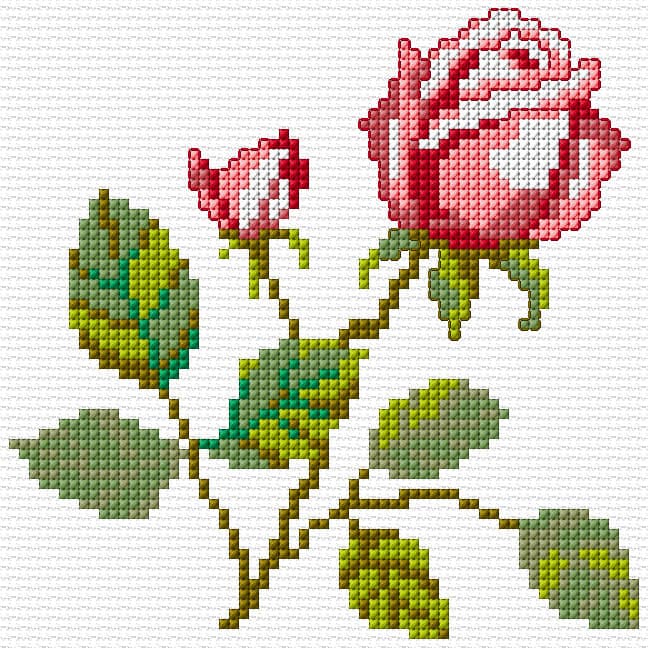 Flower free cross-stitch pattern