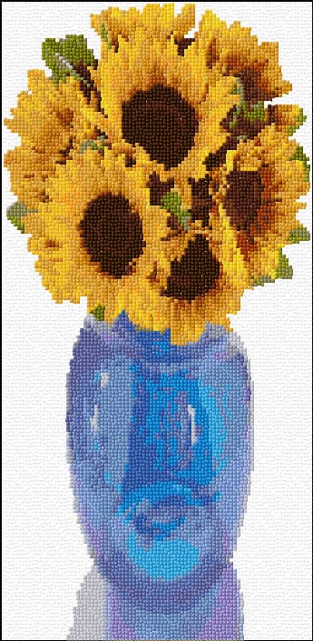 Sunflowers free cross-stitch pattern