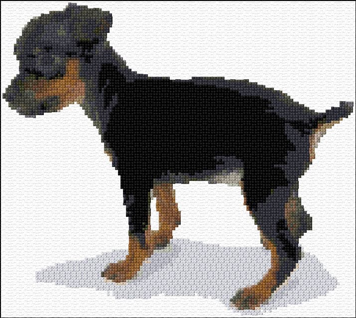 Puppy Pincher free cross-stitch pattern