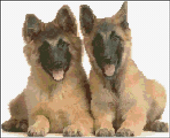 German Shepherd free cross-stitch pattern