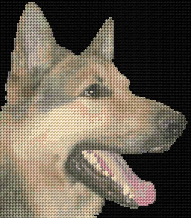 Guard free cross-stitch pattern