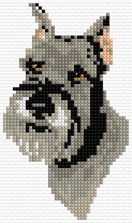 Schnauzer free cross-stitch pattern