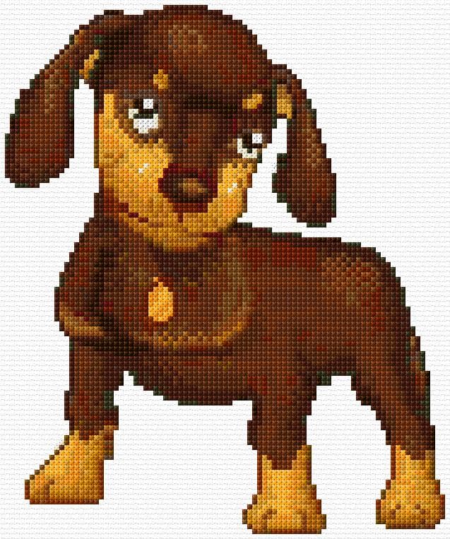 Dog free cross-stitch pattern