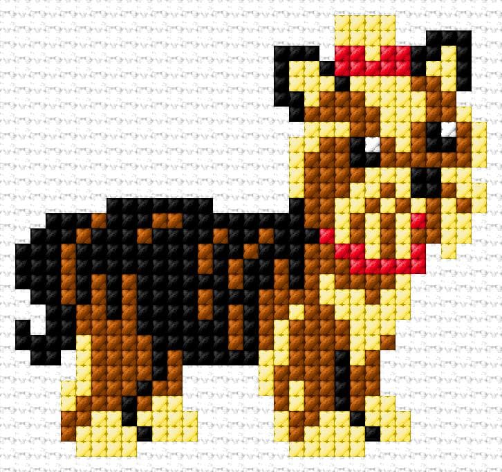 Terrier free cross-stitch pattern