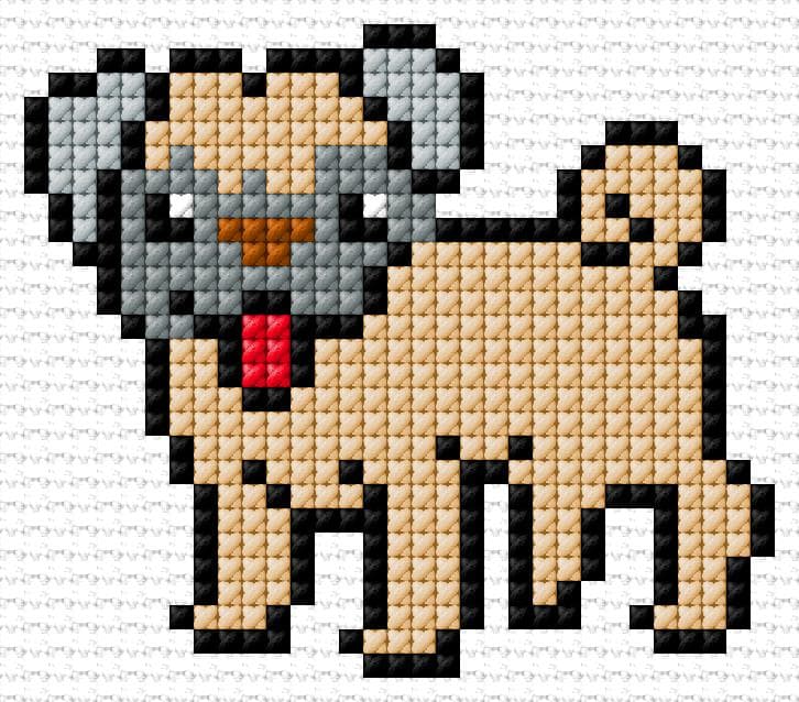 Dog free cross-stitch pattern