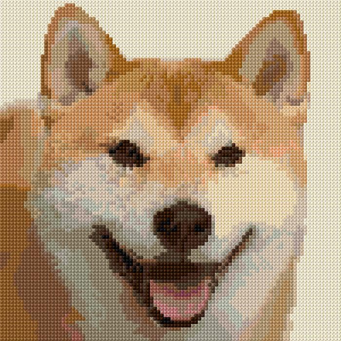 Shiba Inu free cross-stitch pattern