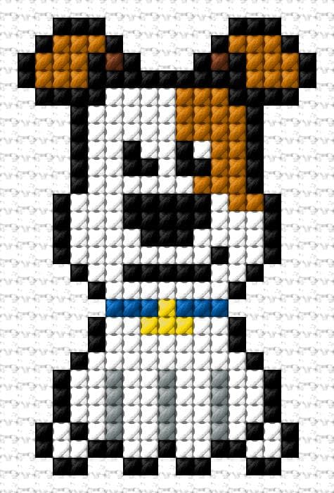 Dog free cross-stitch pattern