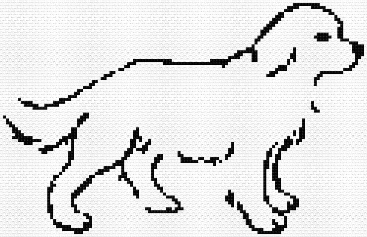 Dog free cross-stitch pattern