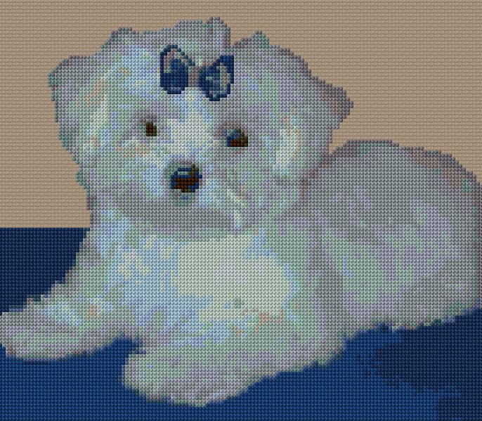 Lap Dog free cross-stitch pattern