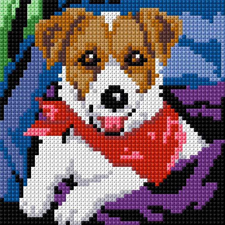 Dog free cross-stitch pattern