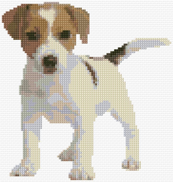 Puppy free cross-stitch pattern