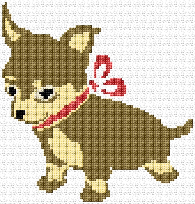 Chihuahua Puppy free cross-stitch pattern