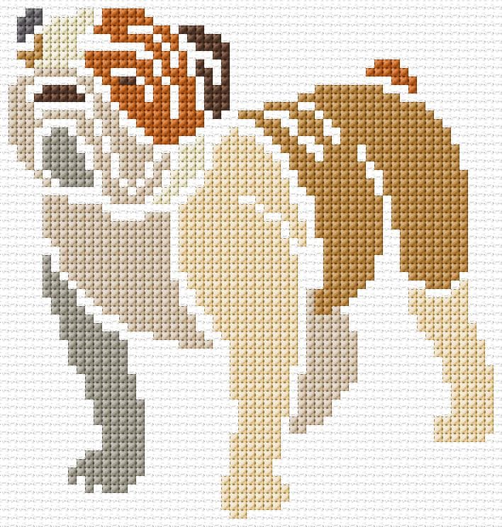 Bulldog free cross-stitch pattern