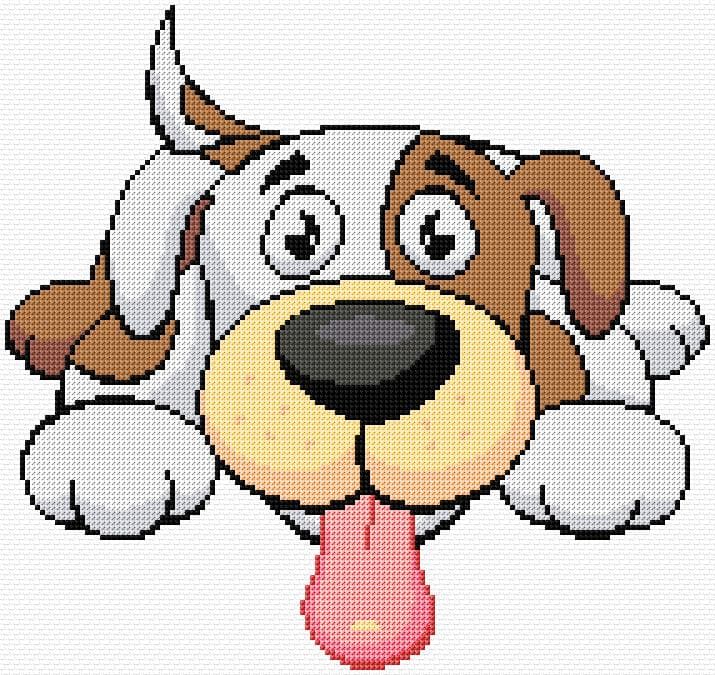 Dog free cross-stitch pattern