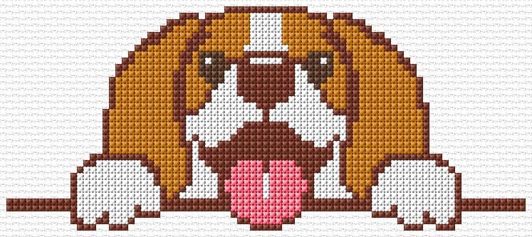 Dog free cross-stitch pattern