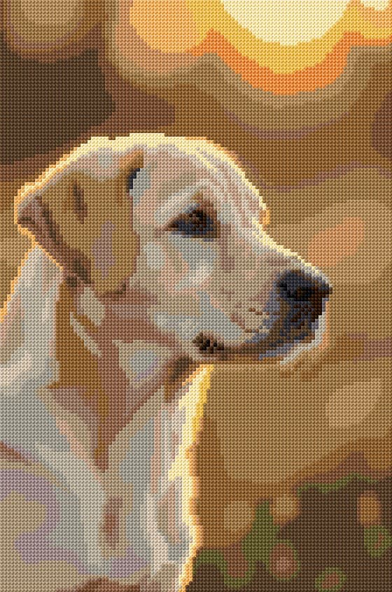 Labrador free cross-stitch pattern