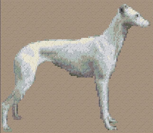 Greyhound free cross-stitch pattern