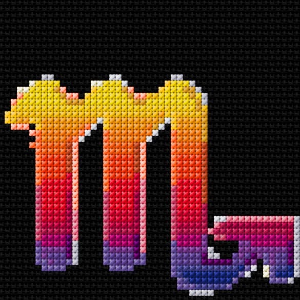 Scorpio free cross-stitch pattern