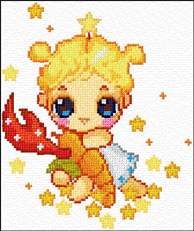 Scorpio free cross-stitch pattern