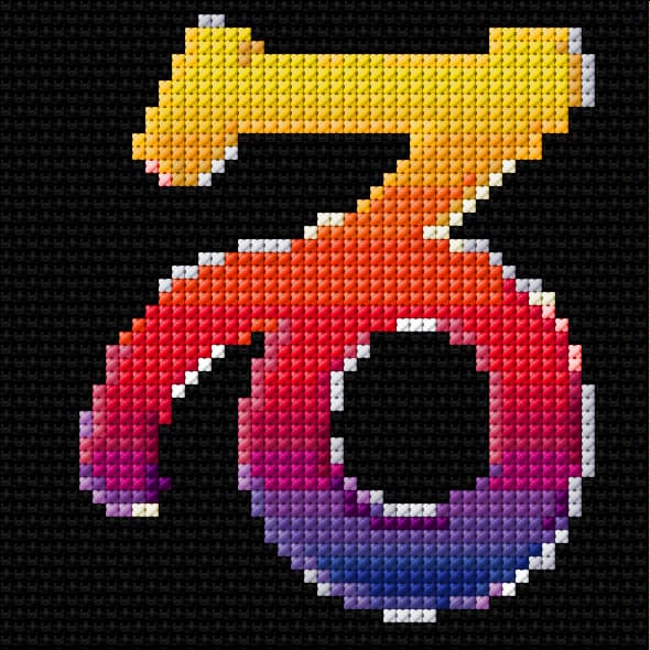 Capricorn free cross-stitch pattern