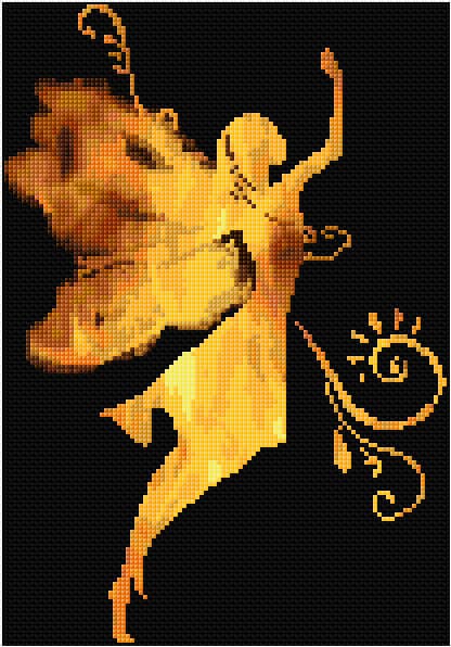 Fairy of the Fire free cross-stitch pattern