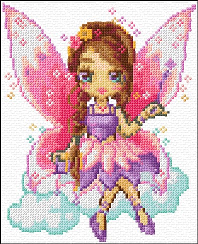 Fairy free cross-stitch pattern
