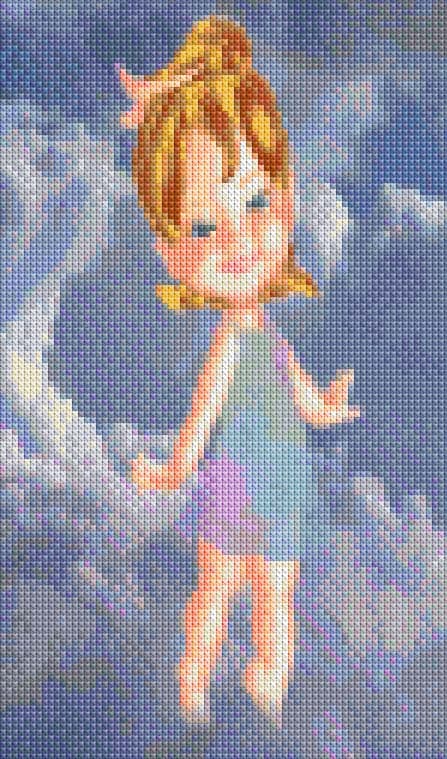 Fairy of the Clouds free cross-stitch pattern