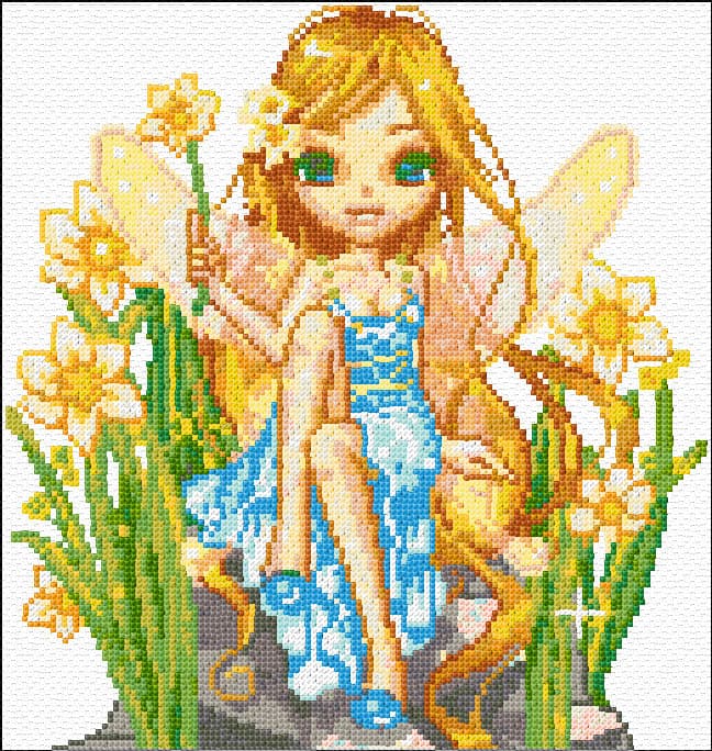 Fairy free cross-stitch pattern