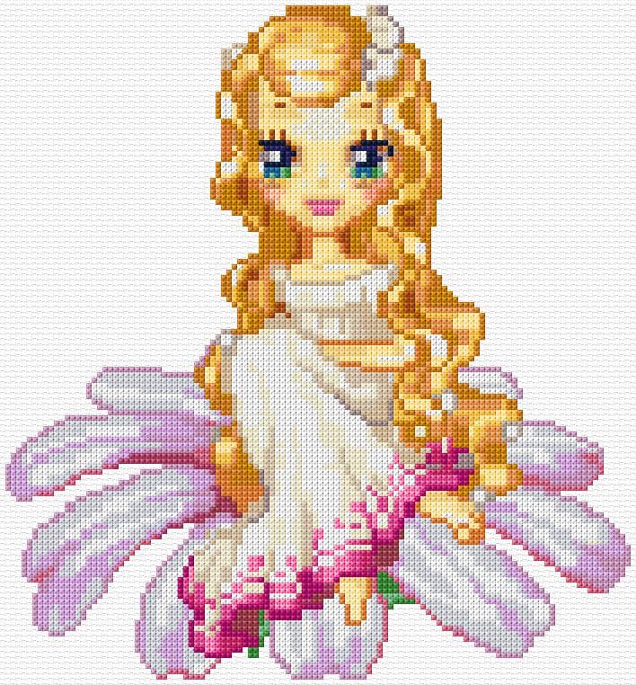 Fairy free cross-stitch pattern